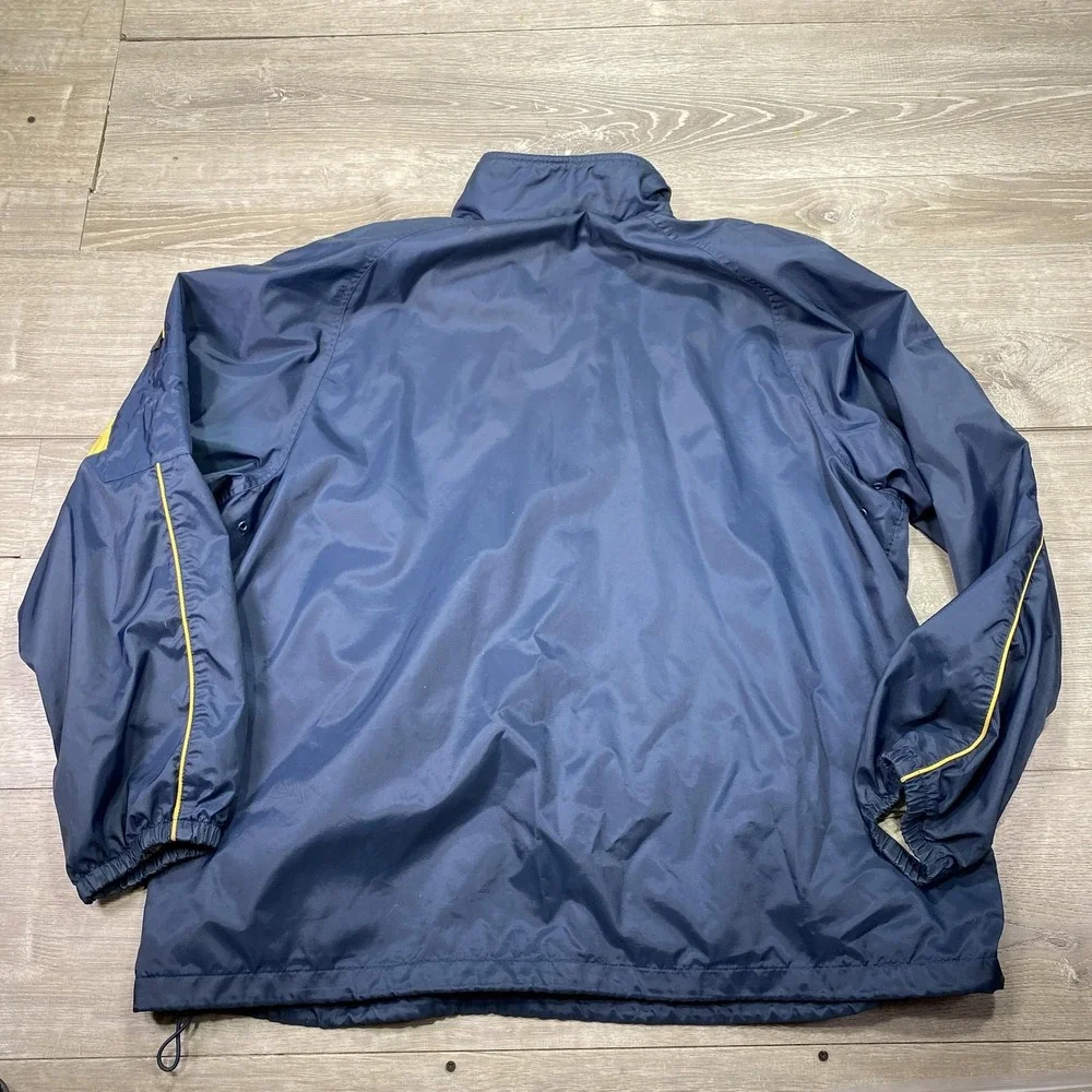 Nike Pullover Jacket‎ Mens 2XL Blue 1/4 Zip Lined Windbreaker Swoosh Athletic